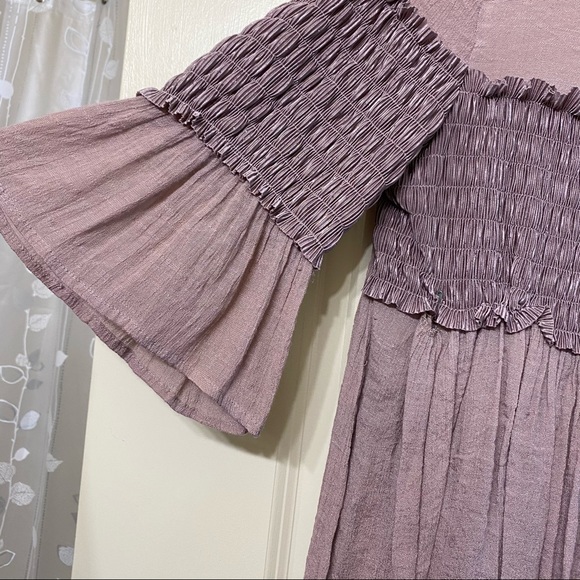 Entro purple sparkle smocked blouse - Picture 3 of 3